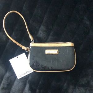 Calvin Klein insignia wristlet